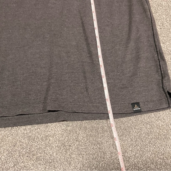 Prana XL Marco Polo Shirt Grey Short Sleeve Pocket Cotton Blend Size Med - Picture 6 of 9